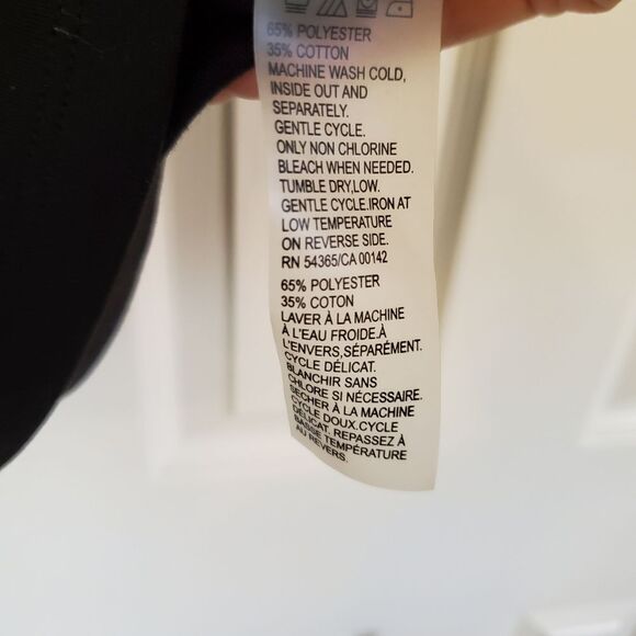 Allison Daley Black Tanktop Women's Petite Large Mesh Neckline Minimalist Witchy - Picture 7 of 7